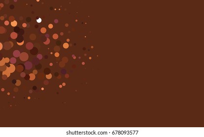 Dark Red vector illustration which consist of circles. Dotted gradient design for your business. Creative geometric background in halftone style with colored spots.