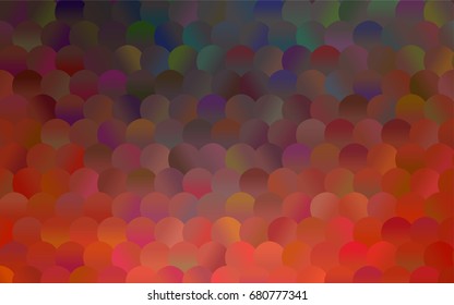 Dark Red vector illustration which consist of circles. Dotted gradient design for your business. Creative geometric background in halftone style with colored spots.