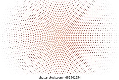 Dark Red vector illustration which consist of circles. Dotted gradient design for your business. Creative geometric background in halftone style with colored spots.