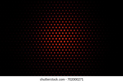 Dark Red vector illustration which consist of circles. Dotted gradient design for your business. Creative geometric background in halftone style with colored spots.