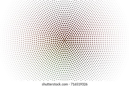 Dark Red vector illustration which consist of circles. Dotted gradient design for your business. Creative geometric background in halftone style with colored spots.