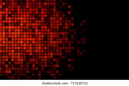 Dark Red vector illustration which consist of circles. Dotted gradient design for your business. Creative geometric background in halftone style with colored spots.