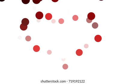 Dark Red vector illustration which consist of circles. Dotted gradient design for your business. Creative geometric background in halftone style with colored spots.