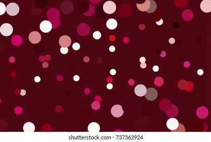 Dark Red vector illustration which consist of circles. Dotted gradient design for your business. Creative geometric background in halftone style with colored spots.