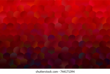 Dark Red vector illustration which consist of circles. Dotted gradient design for your business. Creative geometric background in halftone style with colored spots.