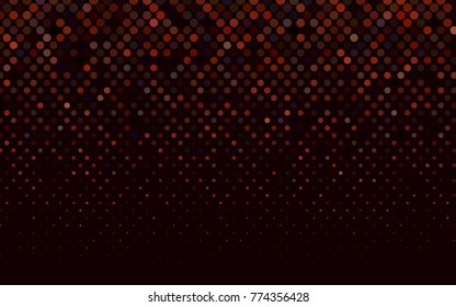 Dark Red vector illustration which consist of circles. Dotted gradient design for your business. Creative geometric background in halftone style with colored spots.