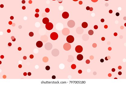 Dark Red vector illustration which consist of circles. Dotted gradient design for your business. Creative geometric background in halftone style with colored spots.