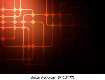 Dark Red vector indian curved texture. A vague abstract illustration with doodles in Indian style. Brand-new design for your business.