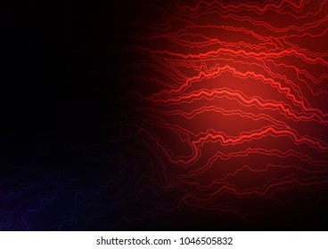 Dark Red vector indian curved template. Geometric doodle illustration in Origami style with gradient. A new texture for your design.