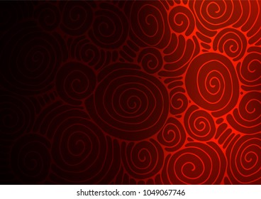 Dark Red vector indian curved background. An elegant bright illustration with lines in Natural style. Hand painted design for web, wrapping, wallpaper.