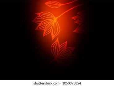 Dark Red vector indian curved pattern. Glitter abstract illustration with doodles and Zen tangles. The best blurred design for your business.