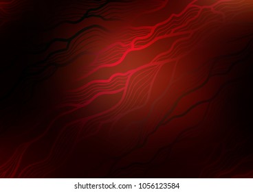 Dark Red vector indian curved background. A vague abstract illustration with doodles in Indian style. The elegant pattern can be used as a part of a brand book.