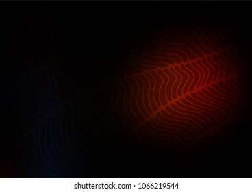 Dark Red vector indian curved template. Decorative shining illustration with doodles on abstract template. The pattern can be used for coloring books and pages for kids.