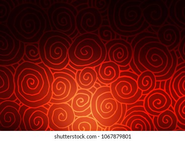 Dark Red vector indian curved template. Geometric doodle illustration in Origami style with gradient. The pattern can be used for heads of websites and designs.