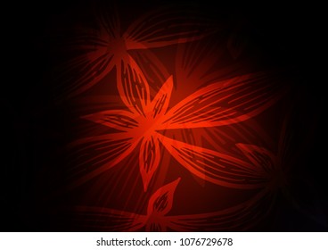 Dark Red vector indian curved pattern. A completely new color illustration in doodle style. A completely new design for your business.