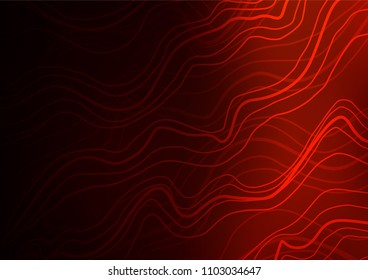 Dark Red vector indian curved template. Modern geometrical abstract illustration with doodles. A completely new design for your business.
