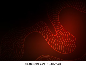 Dark Red vector indian curved template. Blurred decorative design in Indian style with lines. A completely new template for your business design.