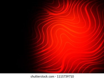 Dark Red vector indian curved background. Doodles on blurred abstract background with gradient. The pattern can be used for wallpapers and coloring books.