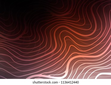 Dark Red vector indian curved texture. A vague abstract illustration with doodles in Indian style. Brand-new style for your business design.