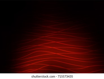 Dark Red vector indian curved texture. Modern geometrical abstract illustration with doodles. Hand painted design for web, leaflet, textile.