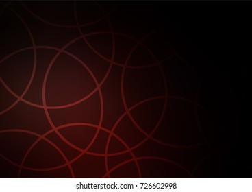 Dark Red vector indian curved pattern. A vague abstract illustration with doodles in Indian style. A completely new design for your business.