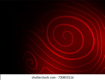 Dark Red vector indian curved background. Brand-new colored illustration in blurry style with doodles. A completely new design for your business.