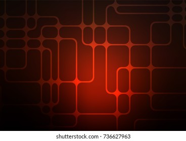 Dark Red vector indian curved background. Modern geometrical abstract illustration with doodles. A completely new design for your business.