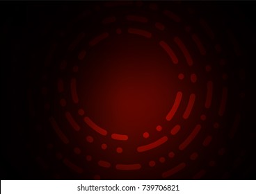 Dark Red vector indian curved texture. Decorative shining illustration with doodles on abstract template. A completely new design for your business.