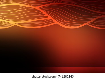 Dark Red vector indian curved template. Brand-new colored illustration in blurry style with doodles. The doodle design can be used for your web site.