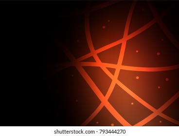 Dark Red vector indian curved pattern. Modern geometrical abstract illustration with doodles. Brand-new design for your business.