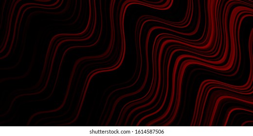 Dark Red vector layout with bent lines. An elegant bright illustration with gradient. Abstract style for your business design.