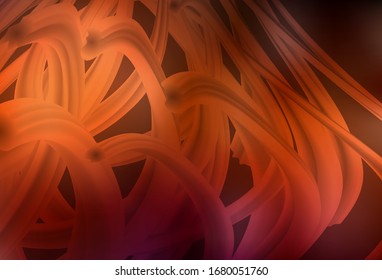 Dark Red vector layout with bent lines. Colorful abstract illustration with gradient lines. Colorful wave pattern for your design.