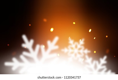 Dark Red vector layout with bright snowflakes. Modern geometrical abstract illustration with crystals of ice. New year design for your business advert.