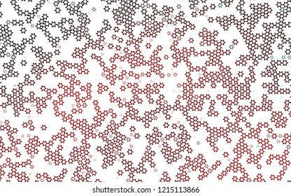 Dark Red vector layout with bright stars. Modern geometrical abstract illustration with stars. The pattern can be used for new year ad, booklets.
