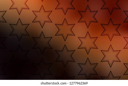 Dark Red vector layout with bright stars. Glitter abstract illustration with colored stars. Best design for your ad, poster, banner.