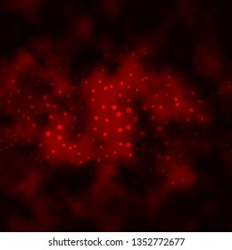 Dark Red vector layout with bright stars. Colorful illustration with abstract gradient stars. Theme for cell phones.