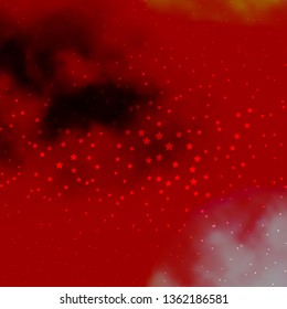 Dark Red vector layout with bright stars. Colorful illustration with abstract gradient stars. Pattern for new year ad, booklets.