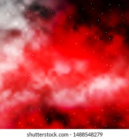 Dark Red vector layout with bright stars. Blur decorative design in simple style with stars. Pattern for wrapping gifts.