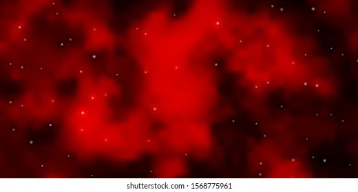 Dark Red vector layout with bright stars. Colorful illustration in abstract style with gradient stars. Pattern for websites, landing pages.