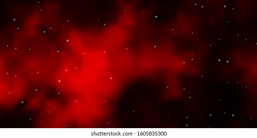 Dark Red vector layout with bright stars. Colorful illustration in abstract style with gradient stars. Pattern for websites, landing pages.