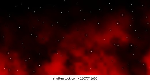 Dark Red vector layout with bright stars. Blur decorative design in simple style with stars. Theme for cell phones.
