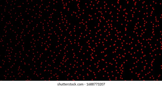 Dark Red vector layout with bright stars. Blur decorative design in simple style with stars. Pattern for wrapping gifts.