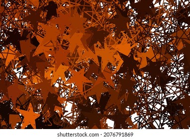 Dark Red vector layout with bright stars. Modern geometrical abstract illustration with stars. Pattern for astrology websites.