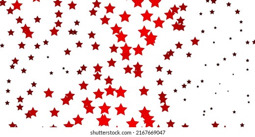 Dark Red vector layout with bright stars. Colorful illustration with abstract gradient stars. Pattern for new year ad, booklets.