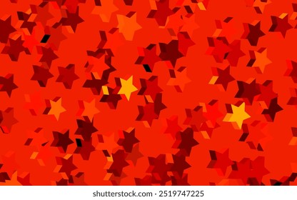 Dark Red vector layout with bright stars. Modern geometrical abstract illustration with stars. Pattern for futuristic ad, booklets.