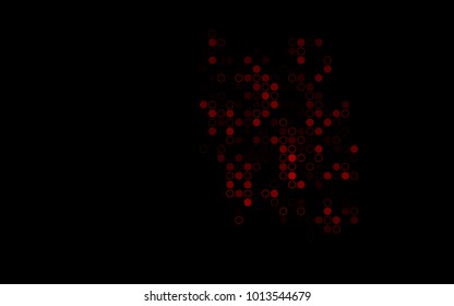 Dark Red vector  layout with circle shapes. Illustration with set of shining colorful abstract circles. Completely new template for your brand book.