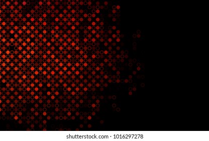 Dark Red vector  layout with circle shapes. Illustration with set of shining colorful abstract circles. The pattern can be used for aqua ad, booklets.