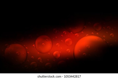 Dark Red vector layout with circle shapes. Beautiful colored illustration with blurred circles in nature style. Pattern can be used as texture of water, rain drops.