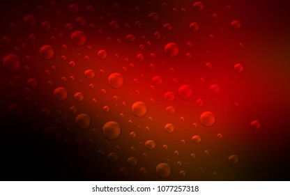 Dark Red vector layout with circle shapes. Blurred decorative design in abstract style with bubbles. Beautiful design for your business natural advert.