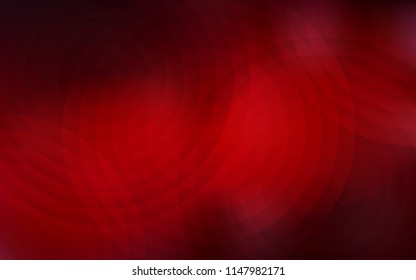 Dark Red vector layout with circle shapes. Blurred decorative design in abstract style with bubbles. Pattern can be used for futuristic ad, booklets.